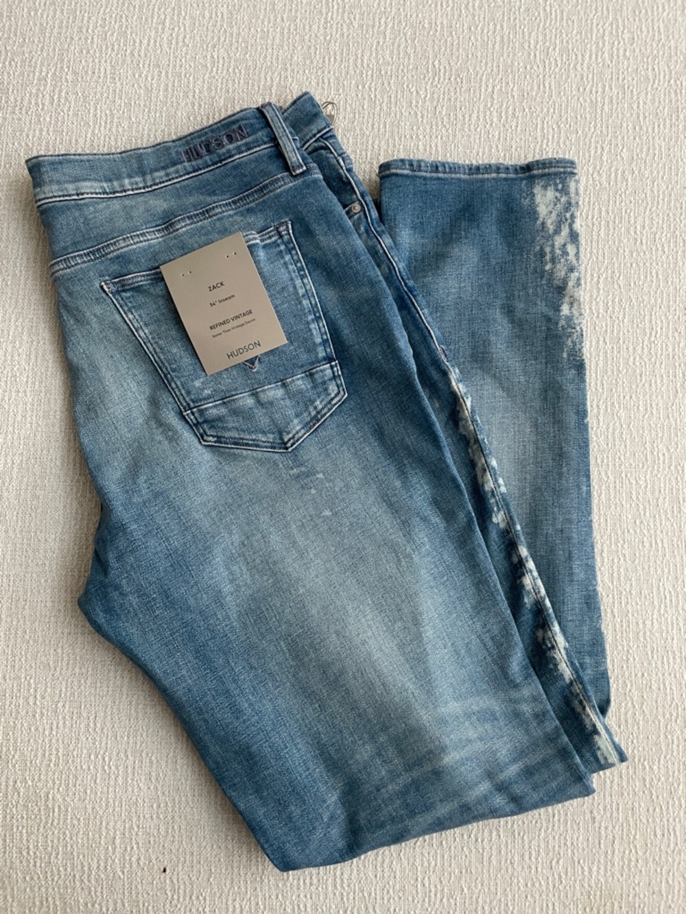 Hudson Light Blue Denim Jeans - Zack Fit Ocean Ave. Size 42
